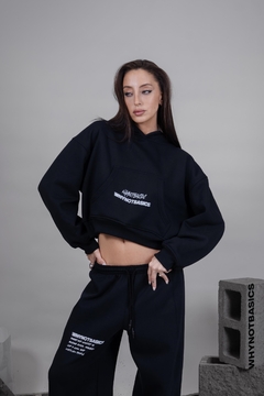 HOODIE CROP TITANIO