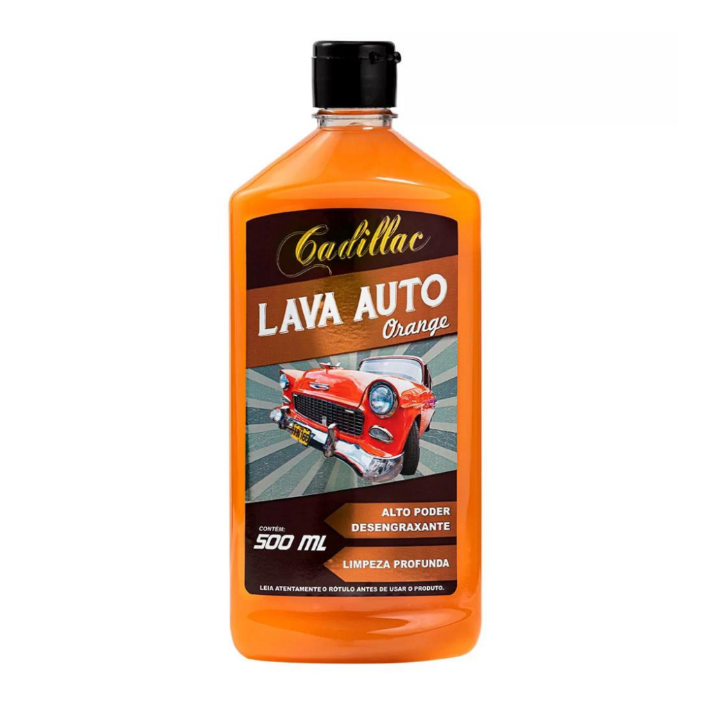 Orange Shampoo Lava Auto Desengraxante 500ML - Cadillac