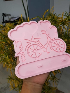 Molde bicicleta para foto com nome TE AMO na internet