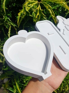 Molde silicone para Eternização coração com mãe e bebê na internet