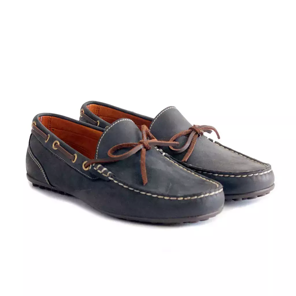 Mocasin Driver 2 Cuero Azul Marca Cerro
