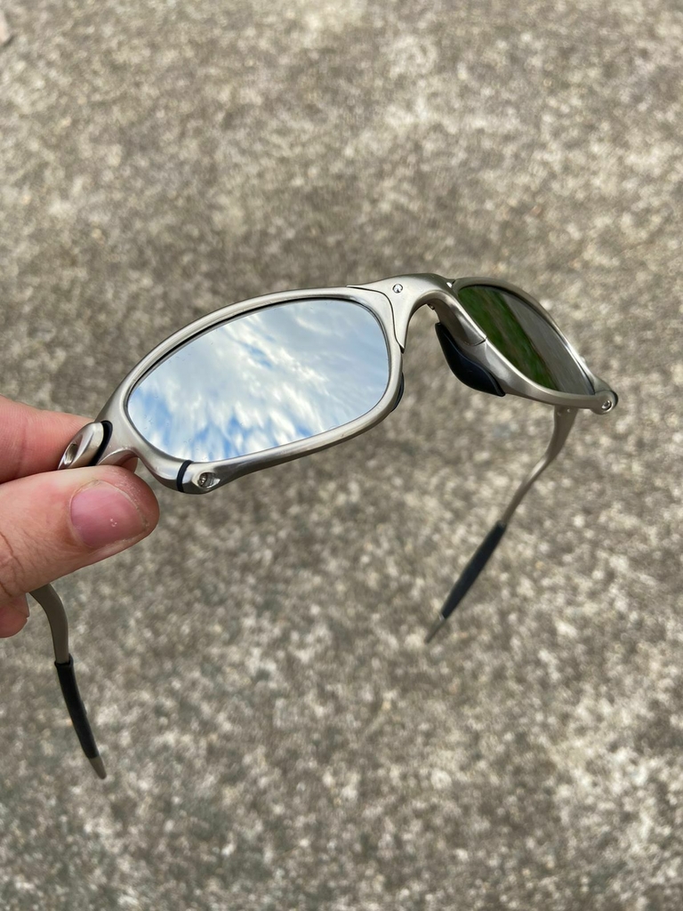 Óculos de Sol Juliet X-Metal Lentes Prata Liquid Metal Polariz