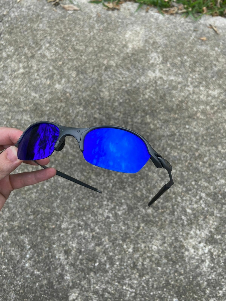 Oculos Juliet Squared Xmetal Azul Doble X no Shoptime