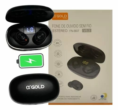 Fone de Ouvido Intra-auricular Bluetooth sem fio TWS In-Ear Airdot a'Gold