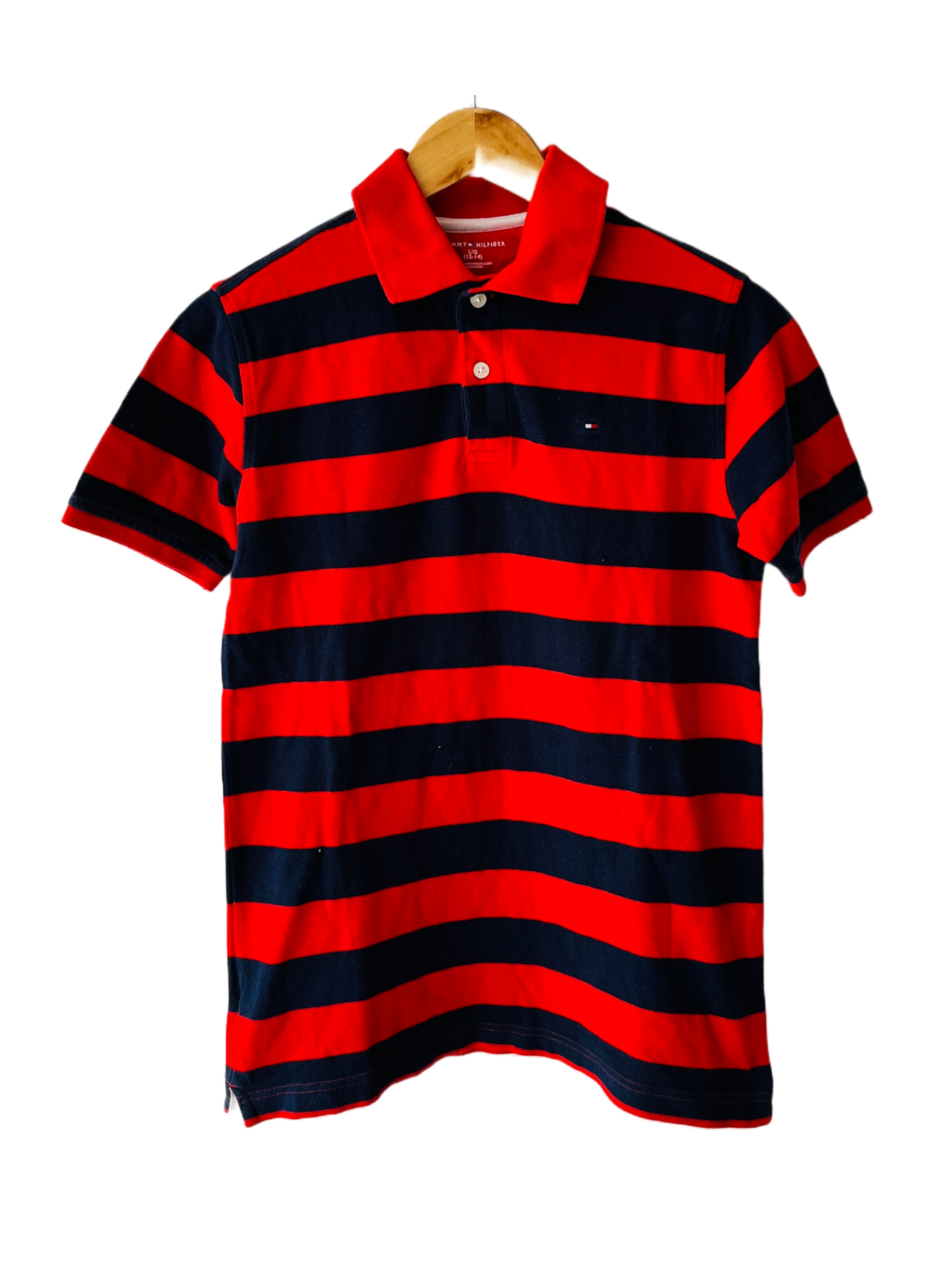 Remera rayada roja online y blanca