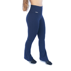 Calça Legging Flare Bailarina Cós Cintura Alto Azul Marinho - comprar online
