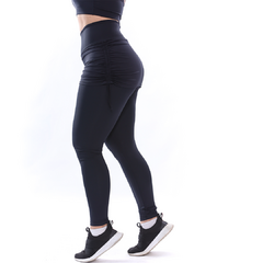 Calça Legging Saia Fitness Tapa Bumbum Cintura Alta Preto - loja online