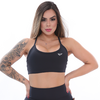 Top Alta Sustentação Academia Fitness Treino Preto