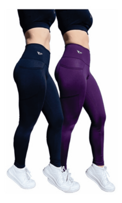 Kit 2 Legging Suplex Poliamida Com Bolso Lateral Corrida