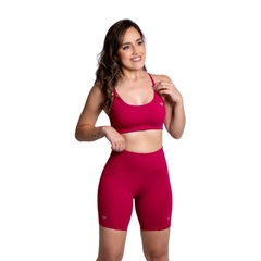 Conjunto Fitness Top Com Bojo Short Run Com Bolso Caminhada - comprar online