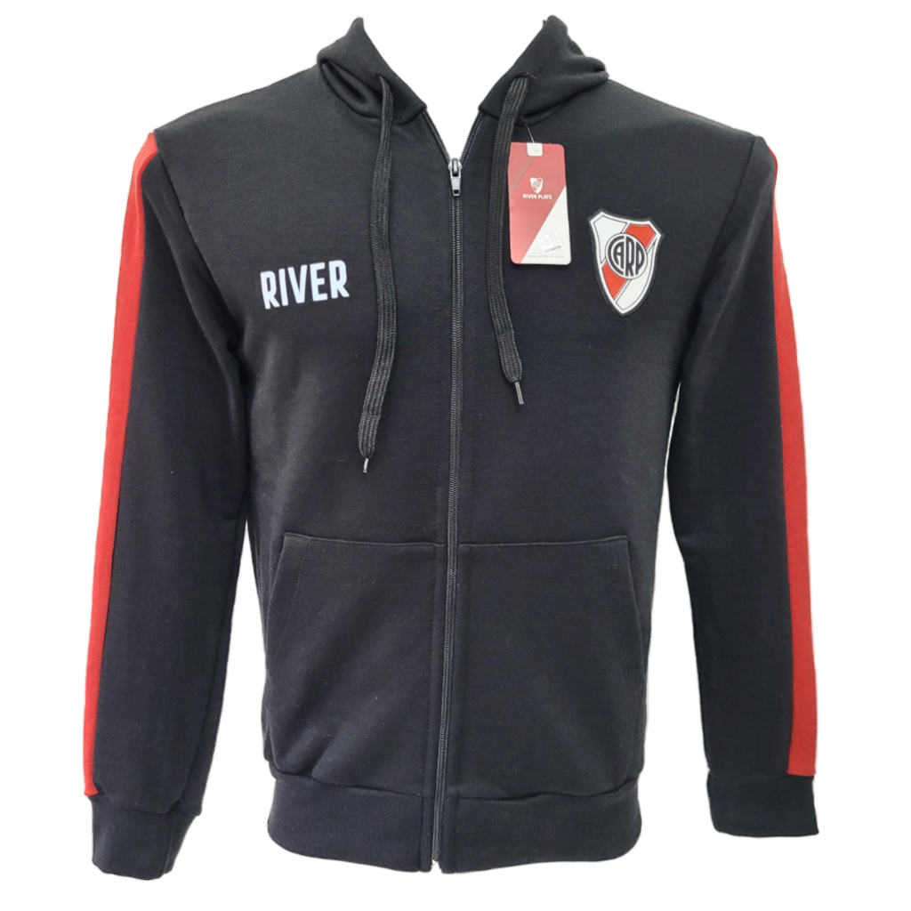 Campera River Plate 2023 Capucha Bolsillos Hombre Millonarios