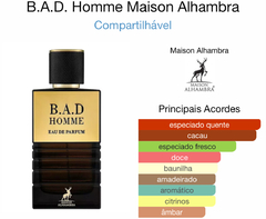 Perfume Árabe - B.A.D Homme Eau de Parfum (Ref. Olfativa Bad Boy Carolina Herrera) - comprar online