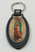 Llavero simil cuero oval con imagen de Ntra Sra de Guadalupe