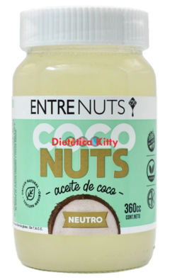 Aceite de Coco Neutro Entrenuts sin Tacc Kosher Keto x 360cc