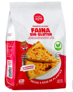 Premezcla para Faina Natural Pop Vegano, alto en Proteinas sin Tacc x 210g