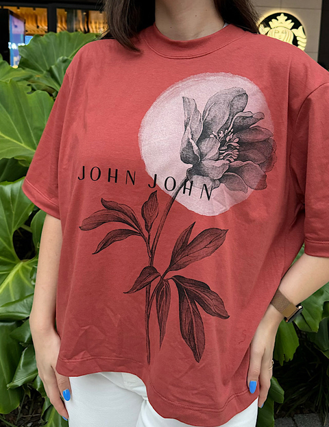 Camiseta John John Cropped Penny Feminina Rose - Dom Store
