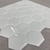 Pastilha Adesiva Resinada Hexagonal White 30x30cm