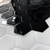 Pastilha Adesiva Resinada Hexagonal Black 30x30cm - comprar online