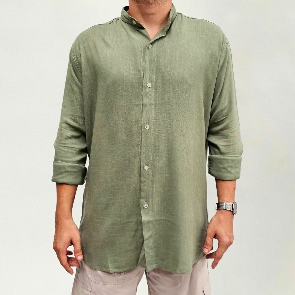 Camisa Lino Burton Verde Comprar en fonti