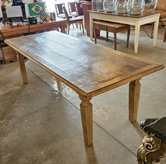 Mesa de Jantar de Fazenda Antiga em Demolição 2,50x1,00 - Marcenaria Tiradentes - Móveis e Decoração Artesanais de alto padrão