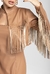 Jaqueta de franjas marrom - comprar online