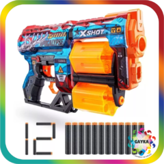 PISTOLA LANZA DARDOS XSHOT SKINS DREAD. 12 DARDOS - ZURU en internet