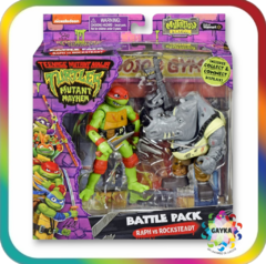 TORTUGAS NINJA X 2 FIGURAS DE COMBATE CON ACCESORIO - CAFFARO