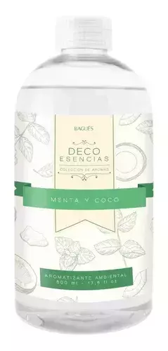 AROMATIZANTE DE AMBIENTES COCO Y MENTA 500 ML