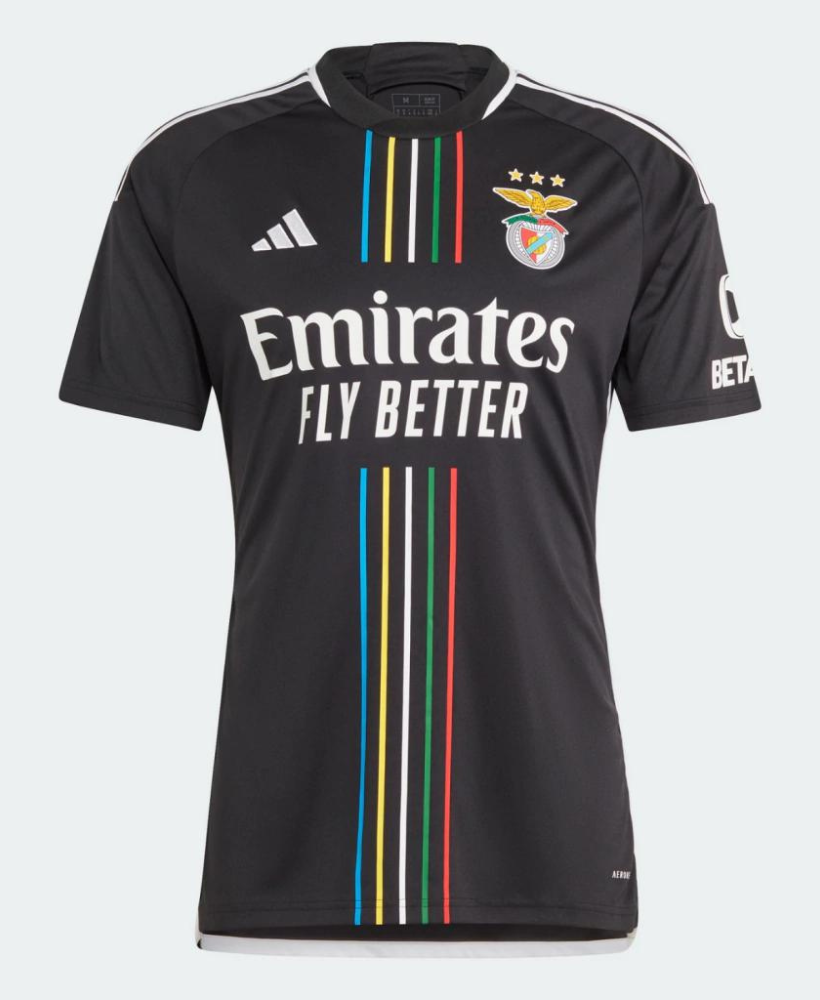 Camisa Benfica Away 23/24 Torcedor Adidas Masculina - Preto