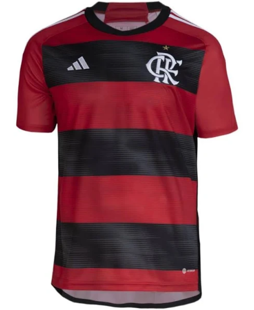 Camisa de futebol Flamengo (Pré Jogo) 22/23 Adidas Brazil Rubro Negro