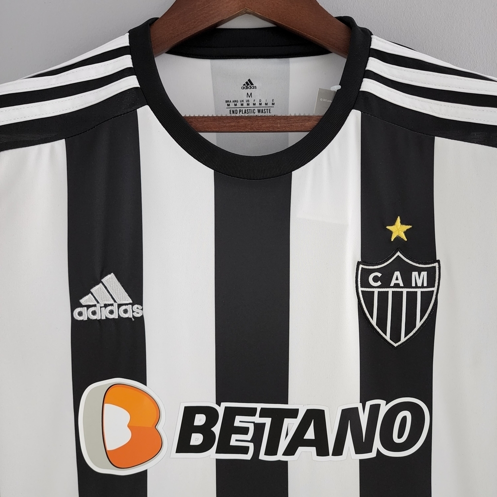 Camisa Atlético Mineiro I 22/23 s/n° Torcedor Adidas Masculina -  Preto+Branco