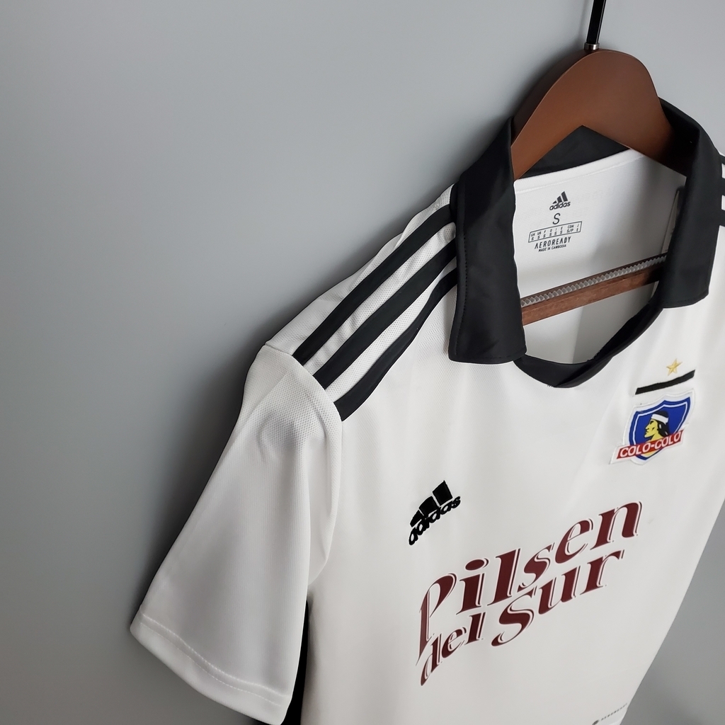 Camisa Colo Colo Home 22 23 Torcedor Adidas Masculina Preto e Branco