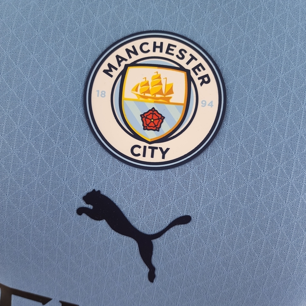 Camisa Manchester City Home 22/23 Jogador Puma Masculina - Azul