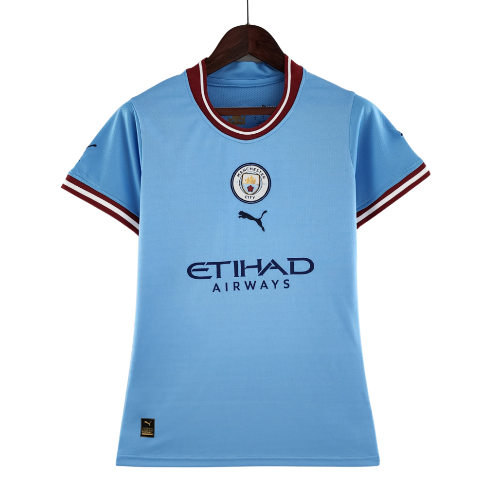 Camisa Manchester City Home 22 23 Torcedor Puma Feminina Azul