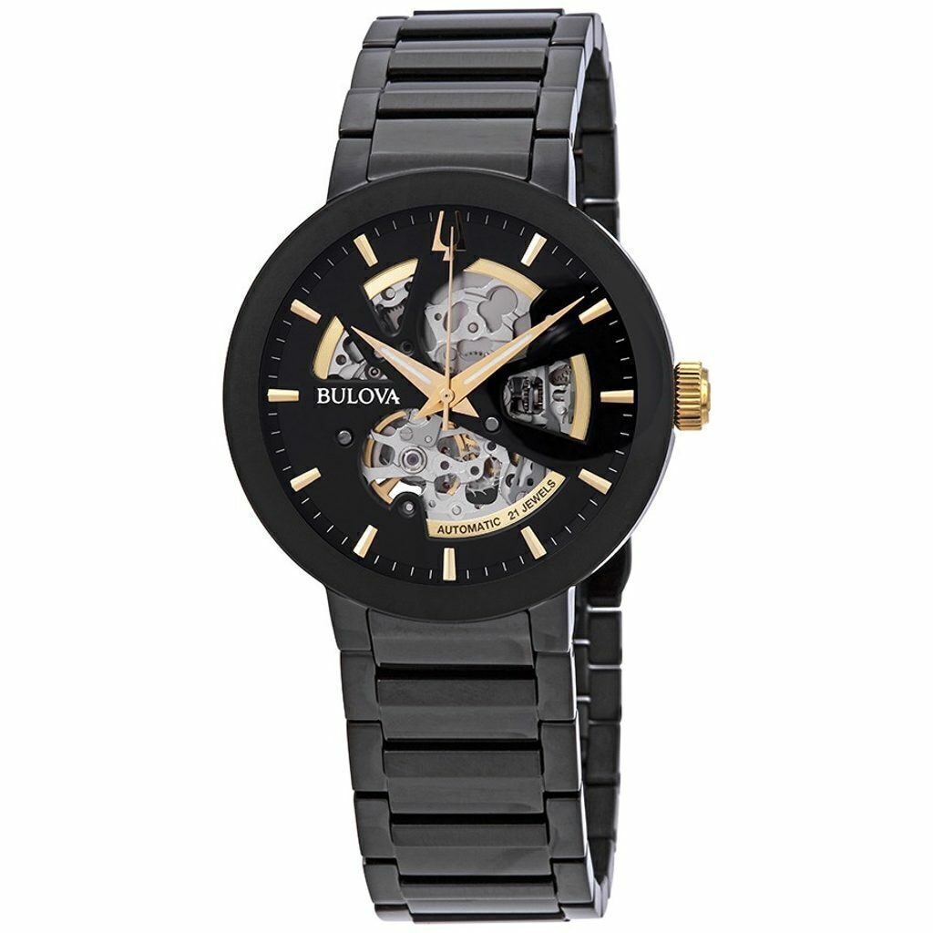 Reloj Bulova Hombre Automatico 98a203 Acero Negro