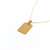 Conjunto cadena y medalla rectangular Oro 18k