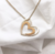 Conjunto cadena plata y corazón combinado con Oro 18k - comprar online