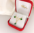 Conjunto Oro 18k cadena, aros y colgante corazón con cubics color verde - comprar online
