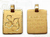 Dije Medalla Oro 18k 2,5gr Rectangular 20x15mm Grabada - comprar online