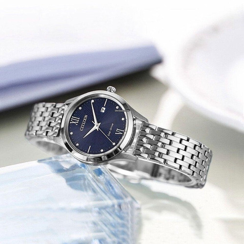 Reloj Citizen Eco drive Acero Mujer Ew2530 87l Fondo Azul