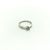 Anillo Cintillo Oro Blanco 18k 4 grifas con cubic engarzado