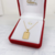 Conjunto cadena y medalla rectangular lisa chica Oro 18K - comprar online