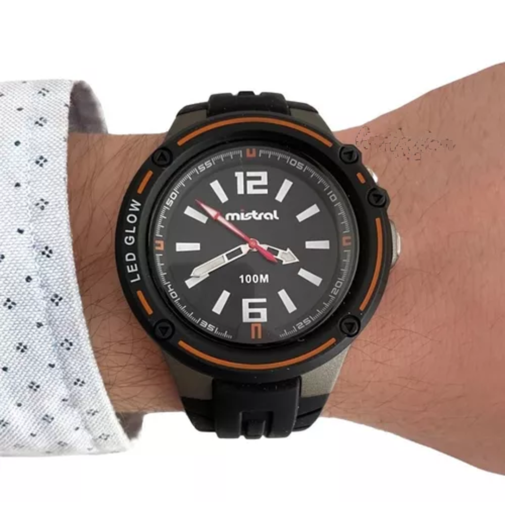 Reloj Mistral Hombre Silicona Gax caf 01 100m Luz