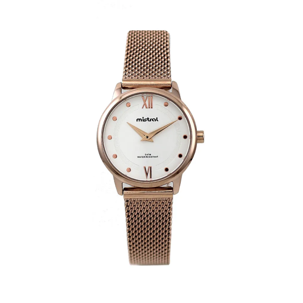Reloj Mistral Mujer Acero Lmt 7231 04 Malla Tejida Gold Rose