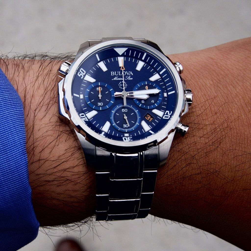 Reloj Bulova Hombre Marine Star 96b256 Cronografo Oficial