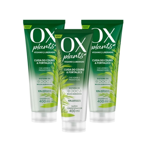 Shampoo OX Plants Hidrata & Dá Brilho Bisnaga 400ml