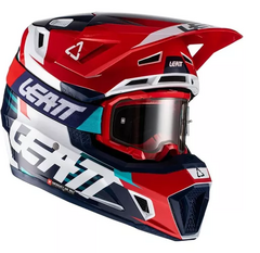 Casco Leatt Kit Moto 7.5 + Antiparras V22 Motocross ROYAL