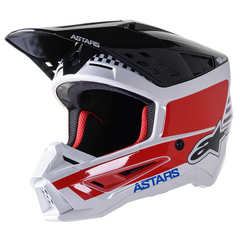 Casco Motocross Alpinestars Helmet SM5 Speed ​​blanco negro rojo
