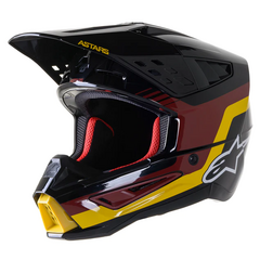 Casco Motocross Alpinestars Sm5 venture helmet burgundy amarillo