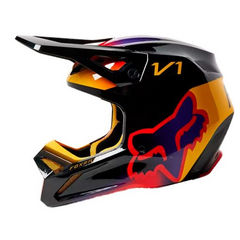 Casco Motocross Fox V1 Toxsyk Negro